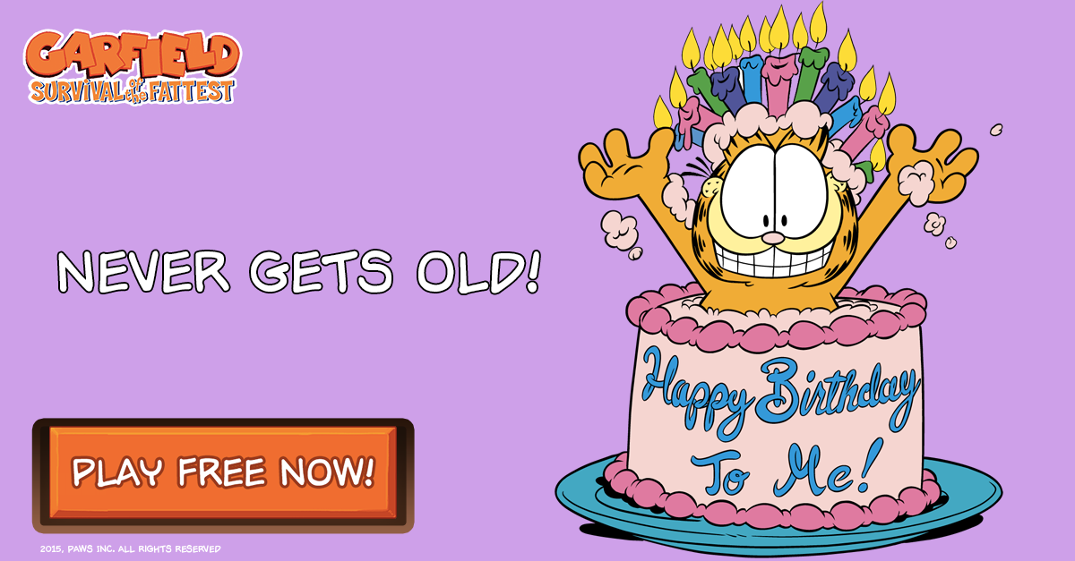 English) Happy 37th Birthday to Garfield! 